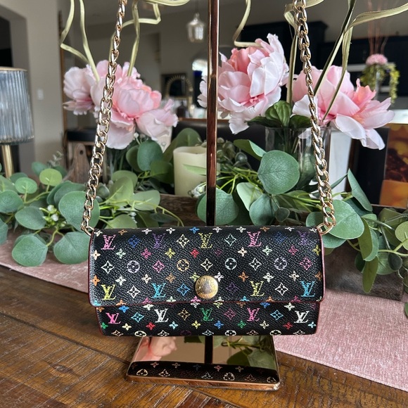 Gray Felt Wallet Insert with Gold Accents and Pocket Organizer - Picture 6 of 9